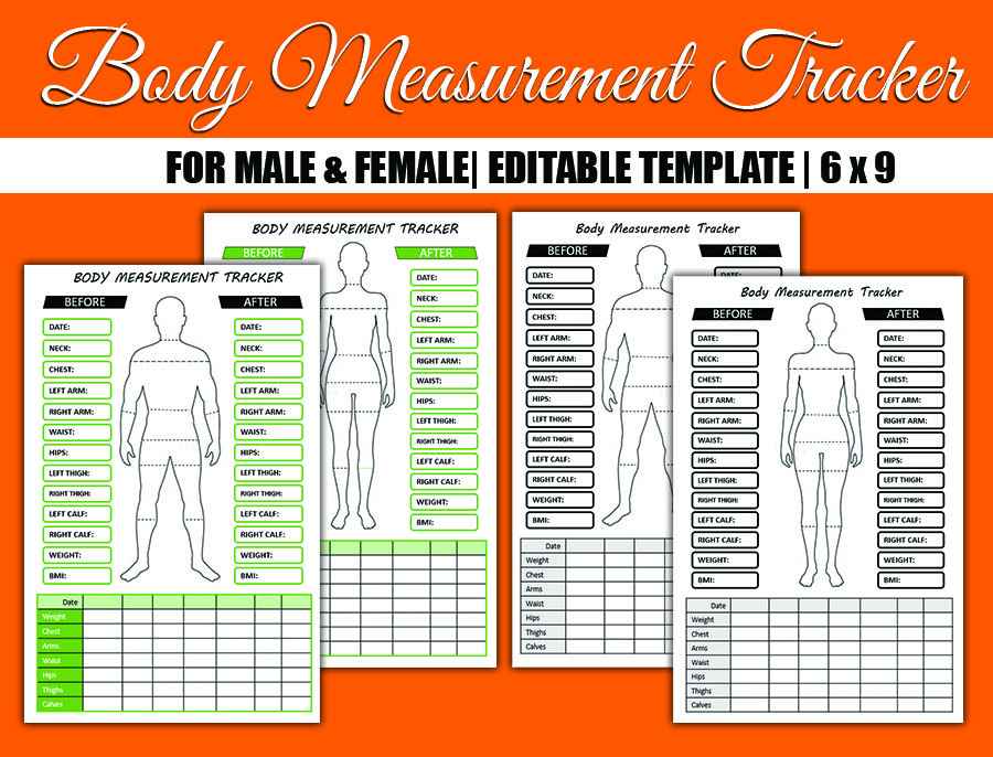 Body Measurement Chart Printable Template 